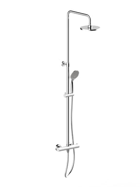 Linie Junos 200 Duschsystem mit Thermostat-Armatur Chrom Glänzend