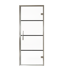 Balmani Senses Design douche draaideur rechts 90 cm x 210 cm Lined glas, Chroom profielen
