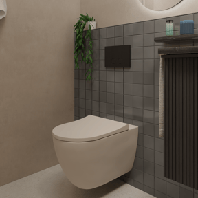 Presa Ribs Betätigungsplatte: Schwarz Matt, für UP320 oder UP720 Spülkasten