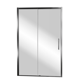 Balmani Senses Design Dusche Schiebetür, Links, 160 cm x 210 cm, Reflex-Spiegelglas, Profil Chrom