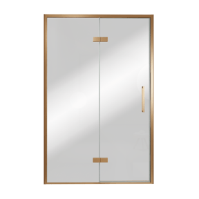 Balmani Senses Design porte pivotante à gauche 140 cm x 210 cm verre Miroir Reflex, Profil Brushed Rosegold