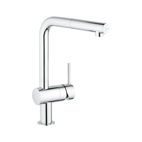 Grohe Minta Küchenarmatur mit ausziehbarer Handbrause: Chrom glänzend