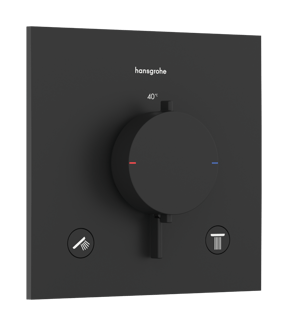 Hansgrohe Ecostat Comfort E thermostat de douche encastré 2 fonctions noir mat