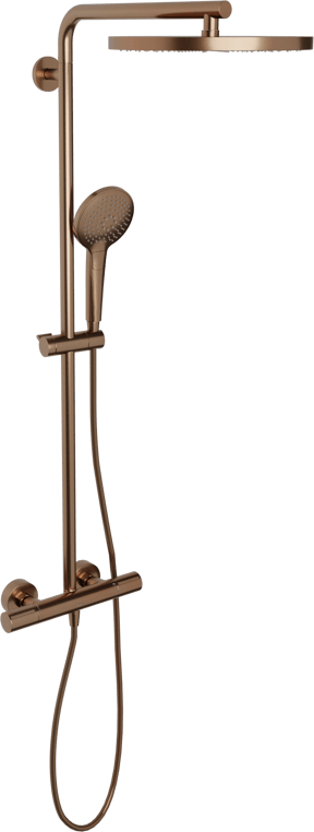 Blaufoss Nola 300 set de douche de pluie robinet thermostatique Brushed Rosegold