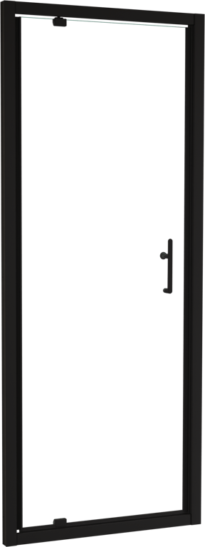 Linie Cadiz douche draaideur 80 cm x 190 cm Helder glas mat zwart profiel