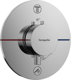 Hansgrohe Showerselect Comfort S thermostat de douche encastré 2 évacuations chrome brillant
