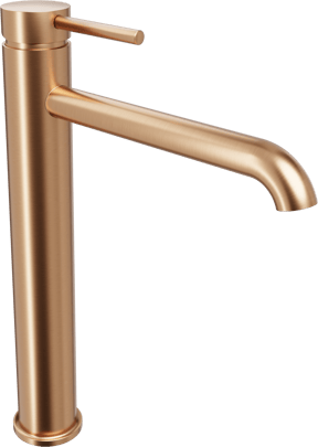 Blaufoss Round robinet de lavabo réhaussé Brushed Rosegold