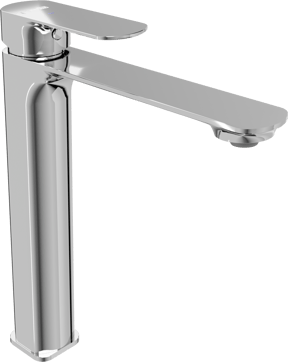 Blaufoss Bodan verhoogde wastafelkraan glanzend chroom