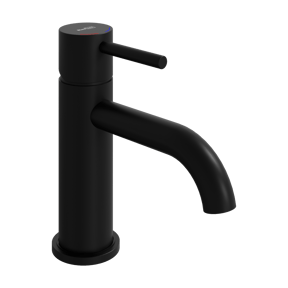 Blaufoss Round S Waschbecken Armatur: Schwarz matt