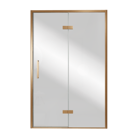 Balmani Senses Design porte pivotante à droite 140 cm x 210 cm verre Miroir Reflex, Profil Brushed Rosegold