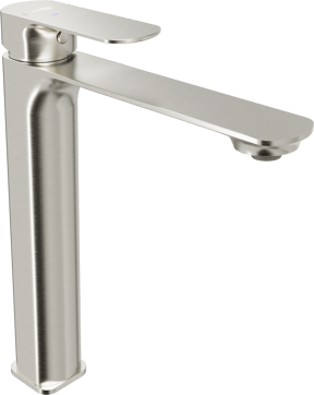 Blaufoss Bodan verhoogde wastafelkraan Brushed Coolmetal