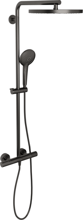 Blaufoss Nola 300 colonne de douche de pluie robinet thermostatique Brushed GunMetal