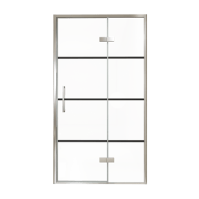 Balmani Senses Design Dusche Drehtür, Rechts, 120 cm x 210 cm, Lined, Profil Chrom