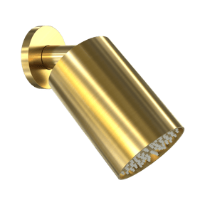 Blaufoss Luxor 90 Duschkopf Rund, 14 x 9 cm, Wandmontage, Brushed Gold