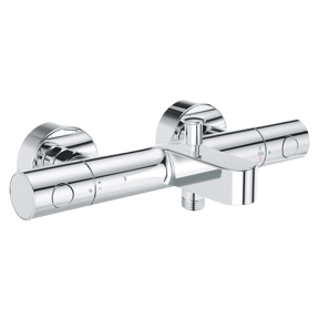 Grohe Grohtherm 800 Thermostat Badewannenarmatur chrom glänzend, mit umgekehrten Wasseranschlüssen