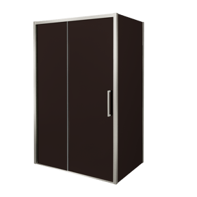 Balmani Senses Design douchehoek met linkse schuifdeur en vaste zijwand, 160 x 90 cm, Brons, Brushed CoolMetal profielen