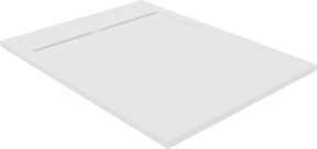 Luca Varess Dandy douchebak 120 x 90 cm composietmarmer mat wit rock structuur