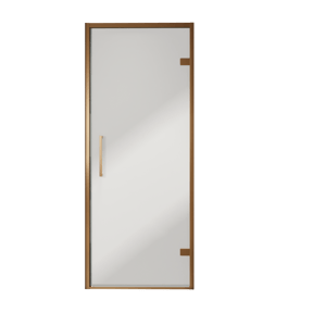 Balmani Senses Design porte pivotante à droite 90 cm x 210 cm verre Miroir Reflex, Profil Brushed Rosegold