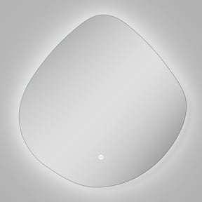 Luca Varess Organic Badspiegel mit Beleuchtung: Organisch, 60 x 60 cm, mit Anti-Beschlag Spiegelheizung