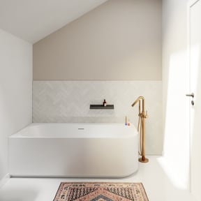 Luca Varess Laguna baignoire d'angle gauche duo 170 x 85 cm acrylique blanc mat