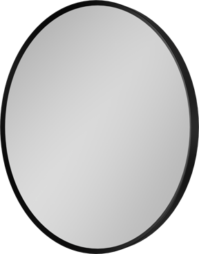 Balmani Auro Gäste-WC Spiegel: Rund, Schwarz, Ø 45 cm