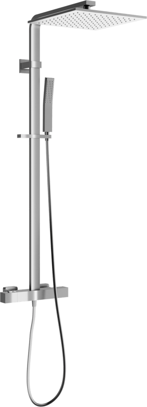 Blaufoss Square 300 colonne de douche de pluie mitigeur thermostatique Chrome Brillant