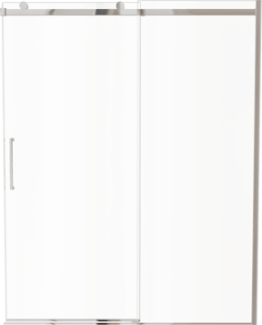 Luca Varess Boltano porte coulissante 160 cm x 200 cm verre transparent chrome profil
