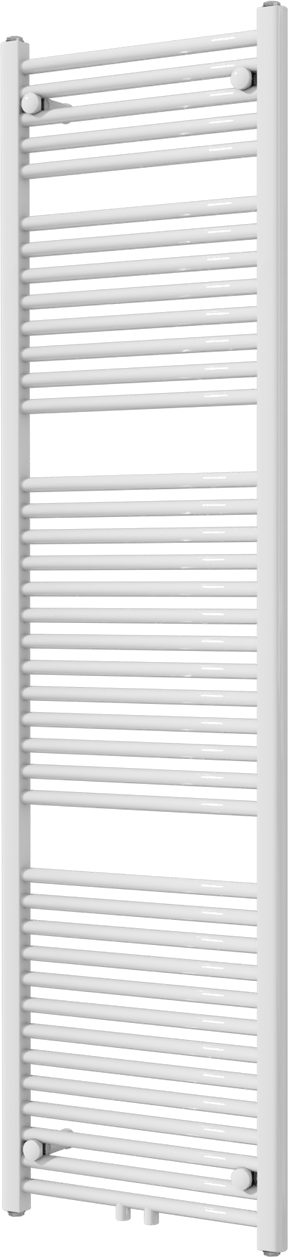 Vipera Kanza enkele handdoekradiator 50 x 180 cm centrale verwarming Glanzend Wit zij- en middenaansluiting 1068W