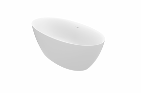Luca Varess Dias baignoire îlot ovale 170 x 82 cm acrylique blanc mat