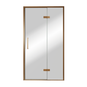 Balmani Senses Design porte pivotante à droite 120 cm x 210 cm verre Miroir Reflex, Profil Brushed Rosegold