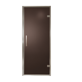 Balmani Senses Design douche draaideur rechts 90 cm x 210 cm Brons glas, Chroom profielen