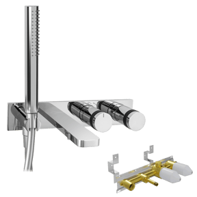 Blaufoss Sonic inbouw badkraan met handdouche chroom incl. inbouwelement