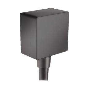 Hansgrohe FixFit Square doucheslangaansluiting 1/2" Brushed Black Chrome