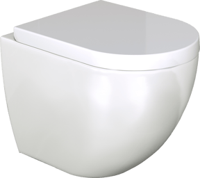 Luca Varess Livello Hänge WC: Erhöht, Weiß glänzend, spülrandlos