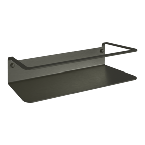 Blaufoss Tika enkele shampoohouder met wandbevestiging Brushed GunMetal