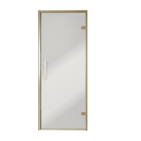 Balmani Senses Design porte pivotante à droite 90 cm x 210 cm verre Miroir Reflex, Profil Brushed Champagne Gold