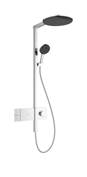 Hansgrohe Raindance Alive S 300 1jet Showerpipe Duschsystem mit Thermostatbatterie: Wandmontage, Chrom Glänzend