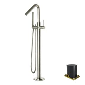 Blaufoss Round Move vrijstaande badkraan Brushed CoolMetal