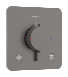 Hansgrohe Ecostat Comfort Q inbouw thermostaat 2 uitgangen Brushed Black Chrome