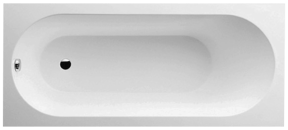 Villeroy & Boch Oberon eenpersoons inbouwbad 180 x 80 cm quaryl Hoogglans Wit
