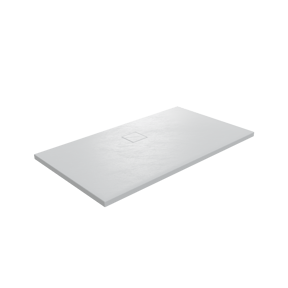 Linie Rumba douchebak 140 x 90 cm acryl mat wit leisteenstructuur