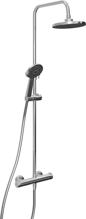 SanyOne Minerva thermostatische kraan regendoucheset Glanzend Chroom