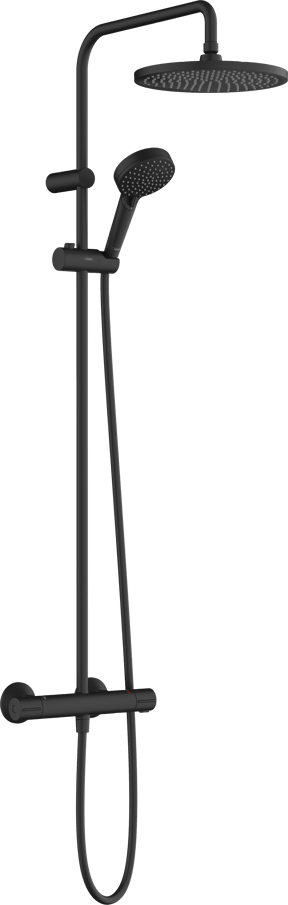 Hansgrohe Vernis Blend thermostatische kraan regendoucheset Mat Zwart