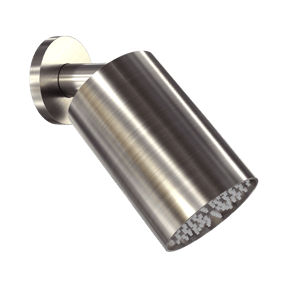 Blaufoss Luxor 90 Duschkopf Rund, 14 x 9 cm, Wandmontage, Brushed Coolmetal