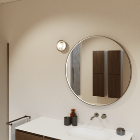 Balmani Secret miroir rond Brushed Gunmetal lumineux et anti-buée Ø 90 cm