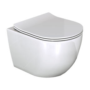 Luca Varess Moreno hangtoilet glanzend wit randloos