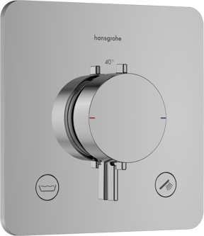 Hansgrohe Ecostat Comfort Q Robinet de baignoire encastré 2 fonctions chrome brillant EN1717