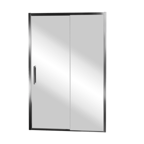 Balmani Senses Design Dusche Schiebetür, Rechts, 120 cm x 210 cm, Reflex-Spiegelglas, Profil Chrom