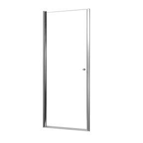 Luca Varess Kuresa porte pivotante 85 x 200 cm verre transparent profil chrome brillant