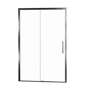 Balmani Senses Design porte coulissante réversible 160 cm x 210 cm verre transparent, Profil chrome, coating inclus